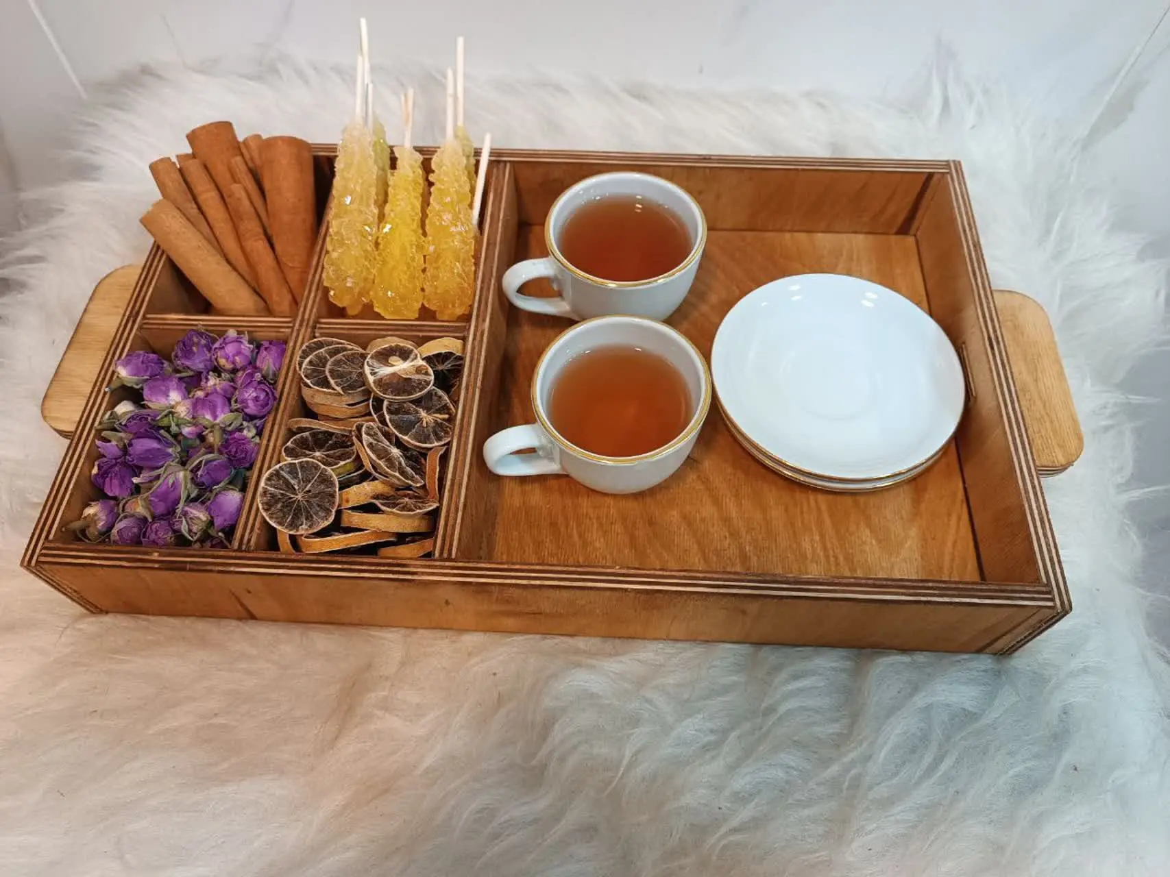 سینی مزه بزرگ چوبی شارژ شد 😍😍
