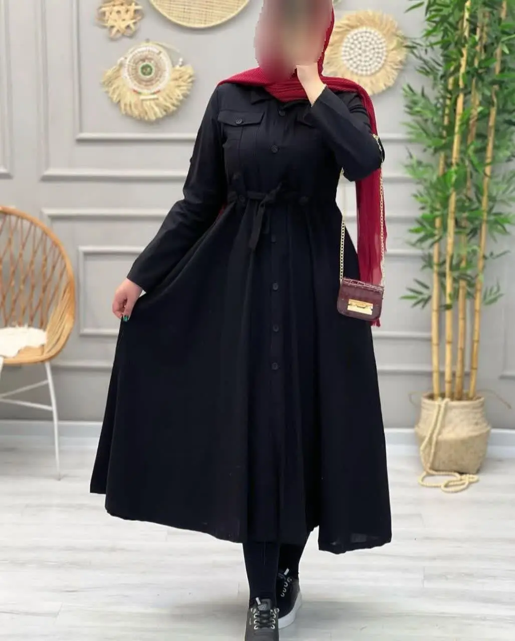 👚 نام: مانتو دکمه دار ملیسا